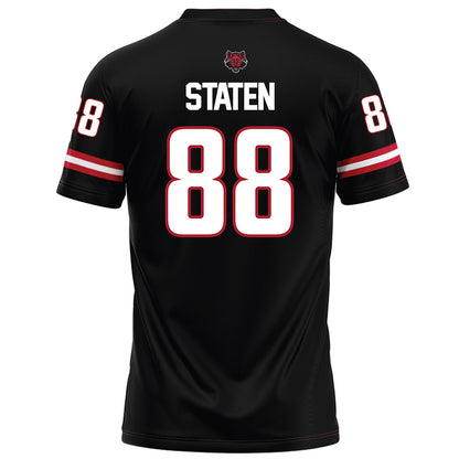 Arkansas State - NCAA Football : Andrew Staten - Black Football Jersey-1