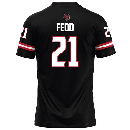 Arkansas State - NCAA Football : Deshaun Fedd - Black Football Jersey-1