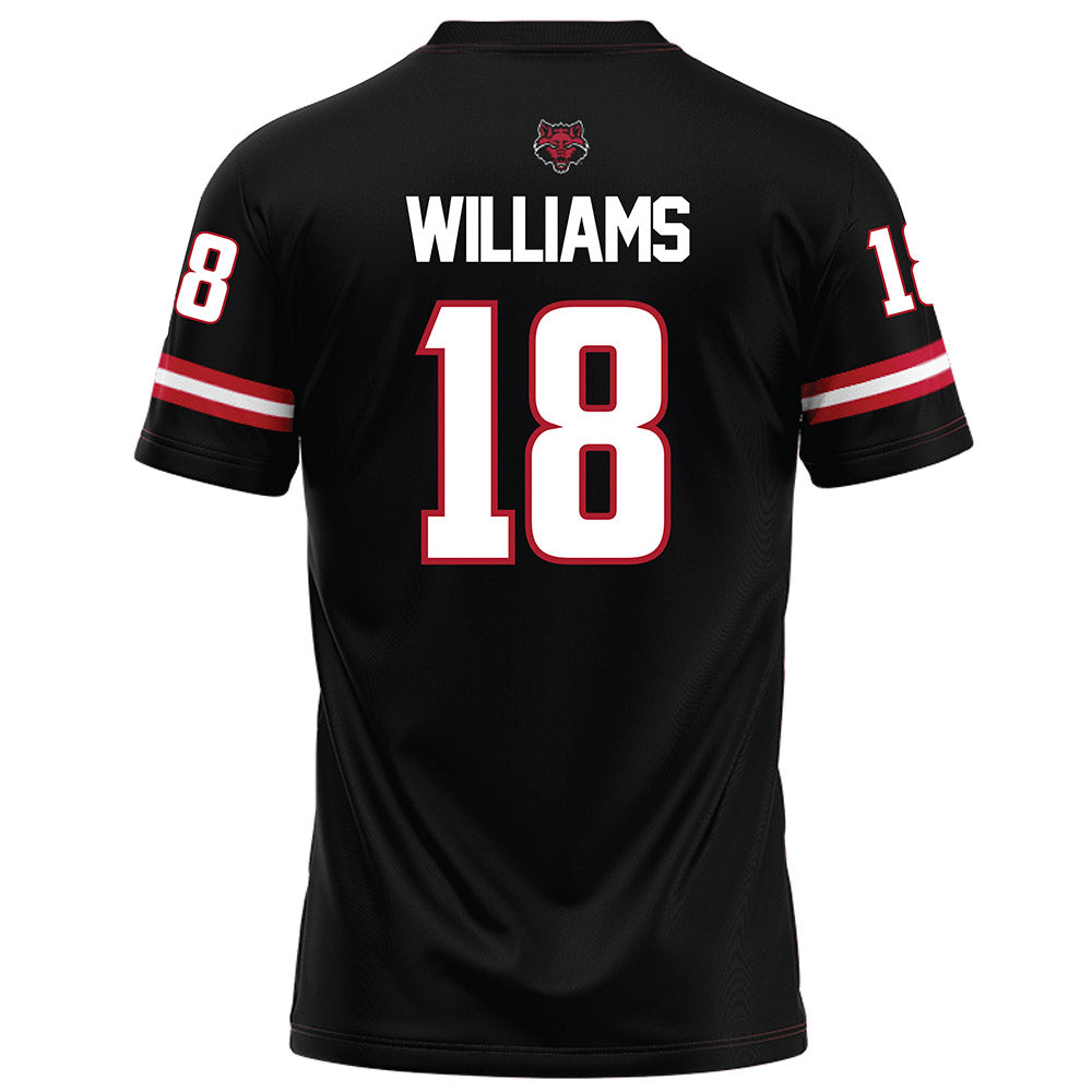 Arkansas State - NCAA Football : Kyle Williams - Black Football Jersey