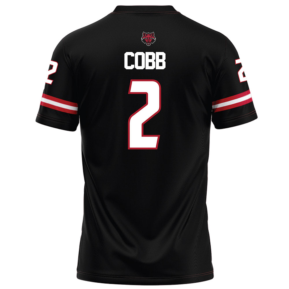 Arkansas State - NCAA Football : Chauncy Cobb - Black Football Jersey-1