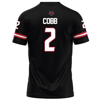 Arkansas State - NCAA Football : Chauncy Cobb - Black Football Jersey-1