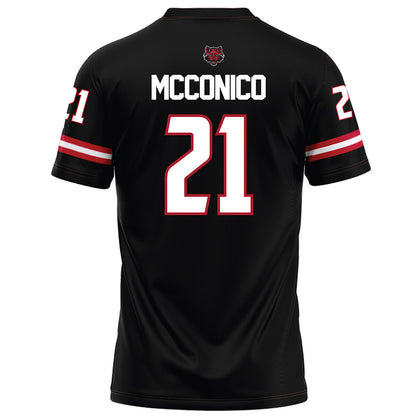 Arkansas State - NCAA Football : Malik McConico - Black Football Jersey-1