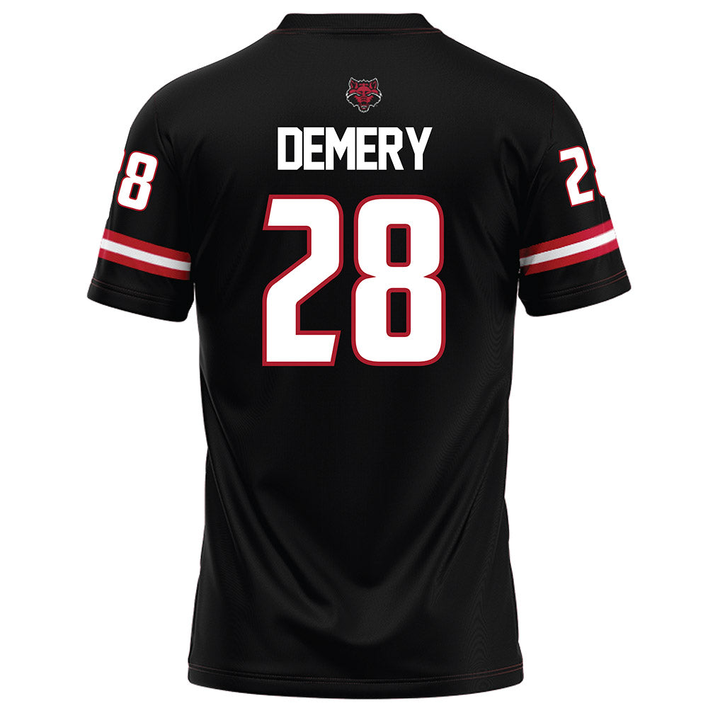 Arkansas State - NCAA Football : Daniel Demery - Black Football Jersey-1