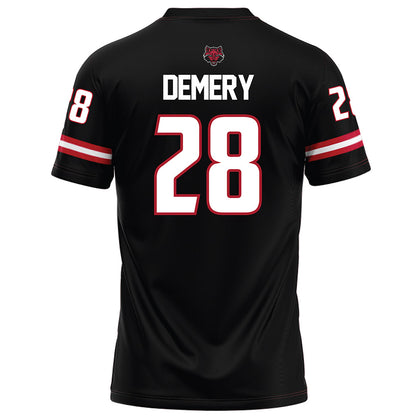Arkansas State - NCAA Football : Daniel Demery - Black Football Jersey-1