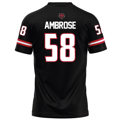 Arkansas State - NCAA Football : Cameron Ambrose - Black Football Jersey