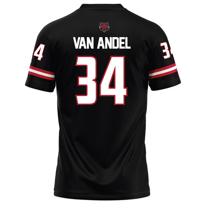 Arkansas State - NCAA Football : Clune Van Andel - Black Football Jersey
