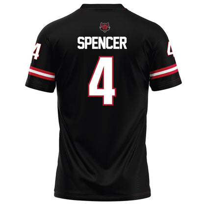 Arkansas State - NCAA Football : Devin Spencer - Black Football Jersey-1