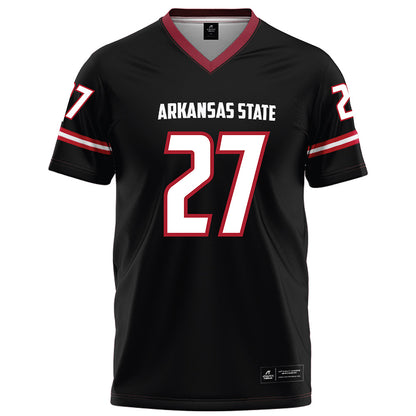 Arkansas State - NCAA Football : AJ Thomas - Black Football Jersey-0