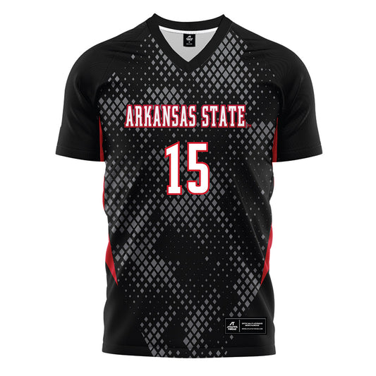 Arkansas State - NCAA Women's Soccer : Sydney Veatch - Black Soccer Jersey-0