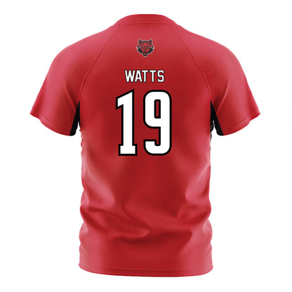 Arkansas State - NCAA Women's Soccer : Alexia Watts - Red Soccer Jersey-1