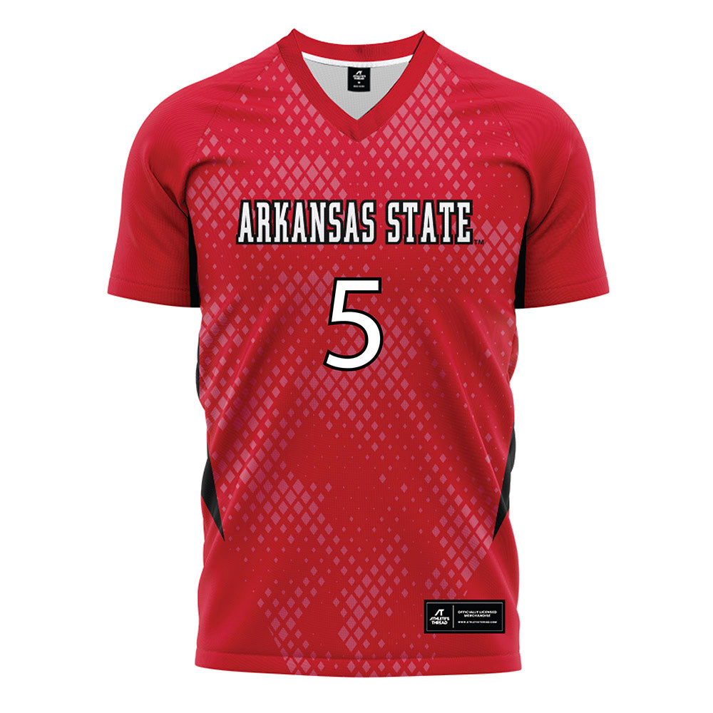Arkansas State - NCAA Women's Soccer : Grace Agin - Red Soccer Jersey