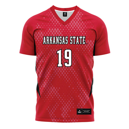 Arkansas State - NCAA Women's Soccer : Alexia Watts - Red Soccer Jersey-0