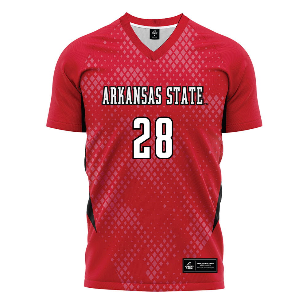 Arkansas State - NCAA Women's Soccer : Katy Haransky - Red Soccer Jersey-0