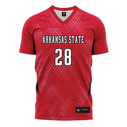 Arkansas State - NCAA Women's Soccer : Katy Haransky - Red Soccer Jersey-0