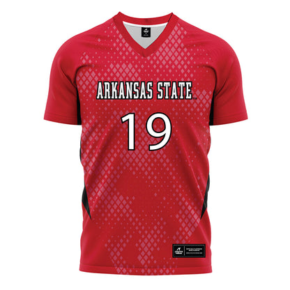 Arkansas State - NCAA Women's Soccer : Emma Riales - Red Soccer Jersey