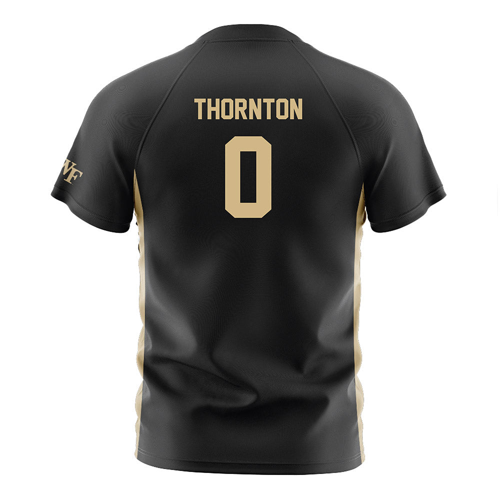 Wake Forest - NCAA Women's Soccer : Lizzie Thornton - Black Soccer Jersey-1