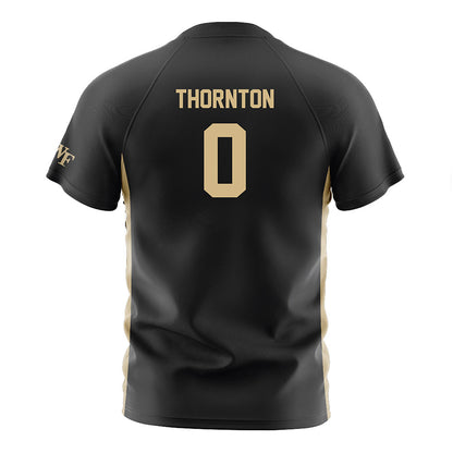 Wake Forest - NCAA Women's Soccer : Lizzie Thornton - Black Soccer Jersey-1
