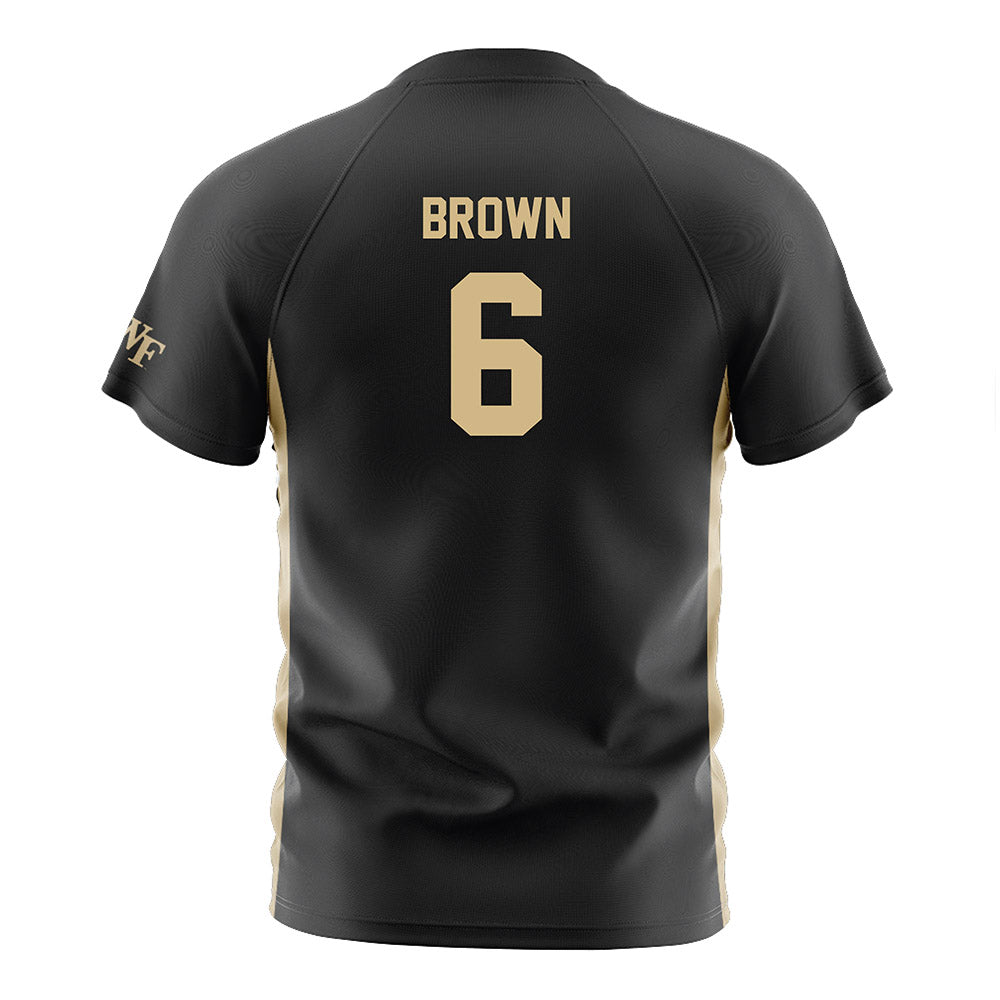 Wake Forest - NCAA Women's Soccer : Dempsey Brown - Black Soccer Jersey-1
