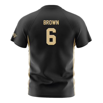 Wake Forest - NCAA Women's Soccer : Dempsey Brown - Black Soccer Jersey-1
