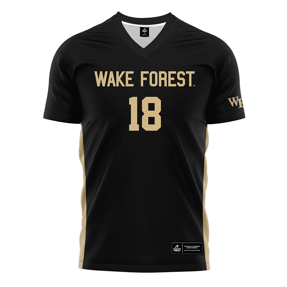 Wake Forest - NCAA Women's Soccer : Allie Flanagan - Black Soccer Jersey-0