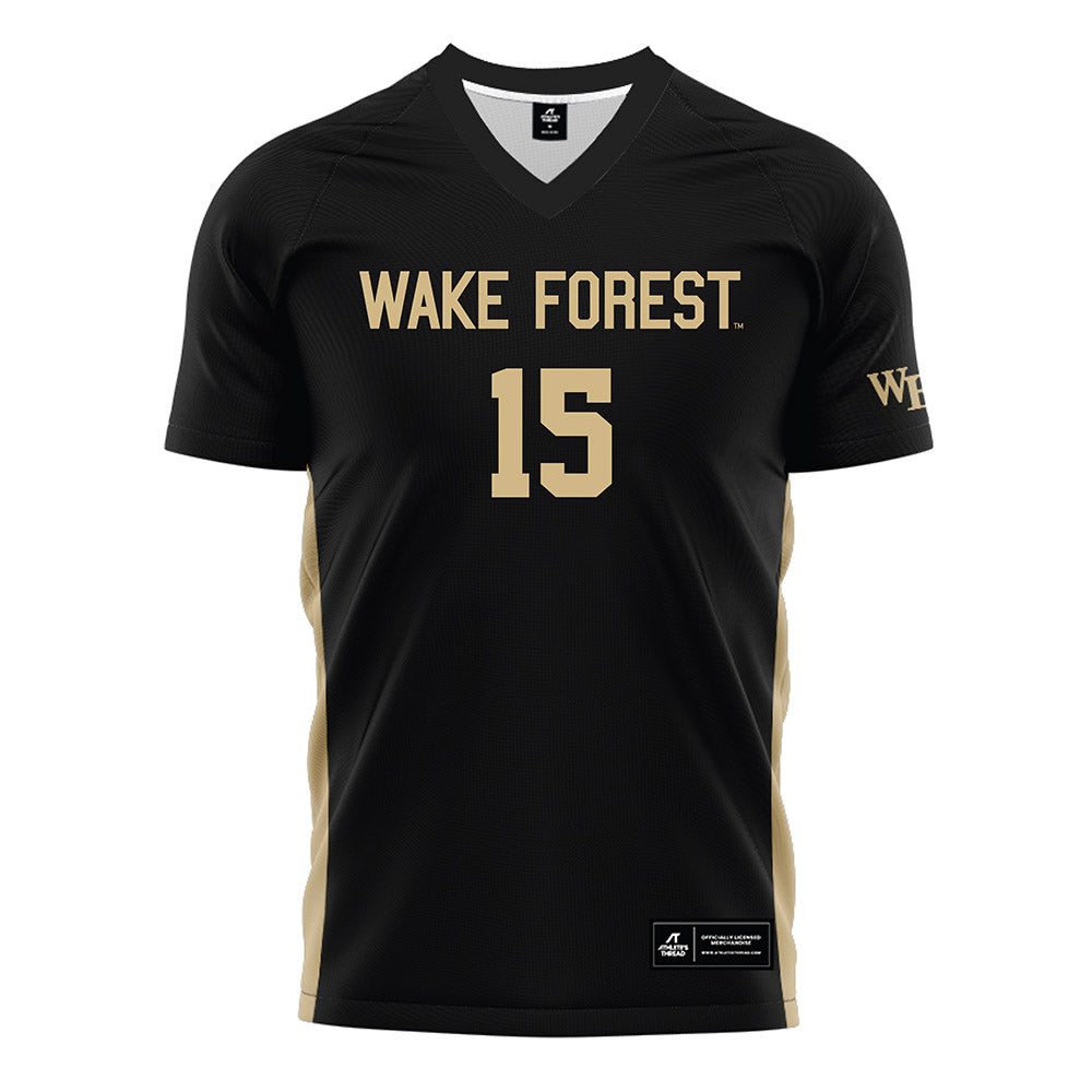 Wake Forest - NCAA Women's Soccer : Eva Forster - Black Soccer Jersey-0