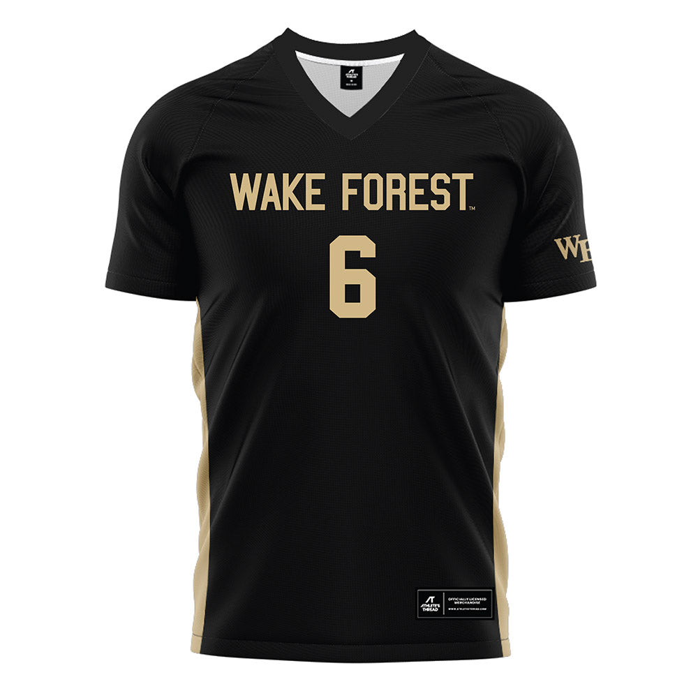 Wake Forest - NCAA Women's Soccer : Dempsey Brown - Black Soccer Jersey-0