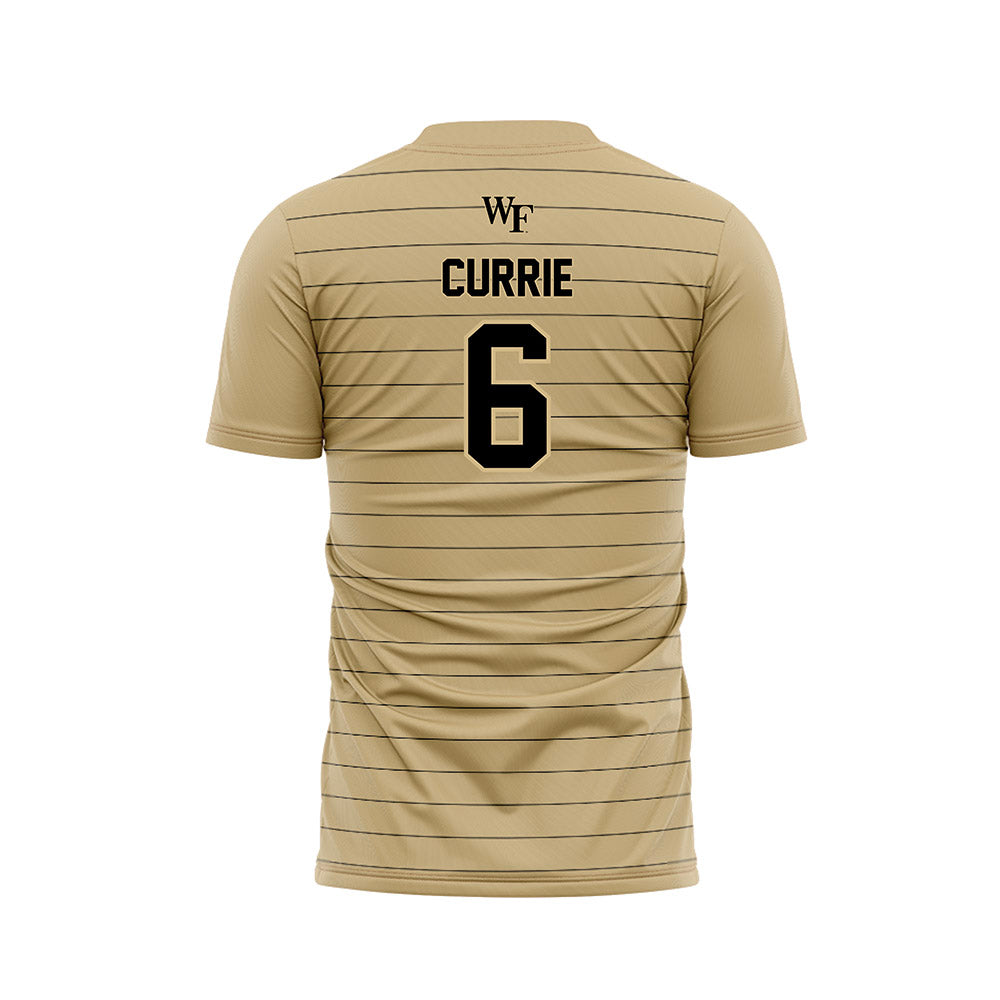 Wake Forest - NCAA Men's Soccer : Lorenze Currie - Gold Soccer Jersey-1