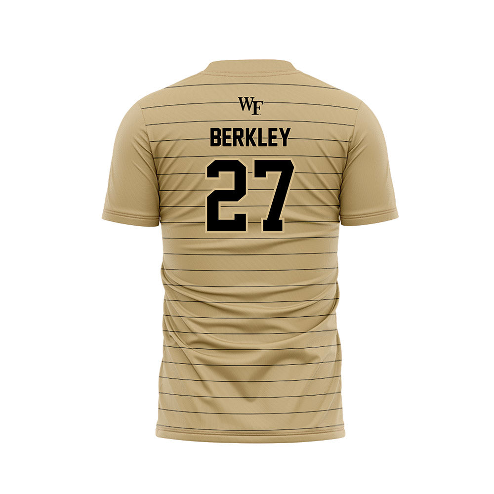 Wake Forest - NCAA Men's Soccer : Copeland Berkley - Gold Soccer Jersey-1