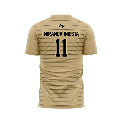 Wake Forest - NCAA Men's Soccer : Marcos Miranda Iniesta - Gold Soccer Jersey-1