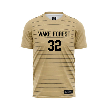 Wake Forest - NCAA Men's Soccer : Tate Lorentz - Gold Soccer Jersey-0