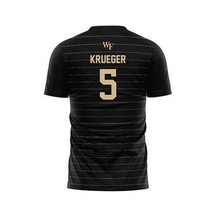 Wake Forest - NCAA Men's Soccer : Daniel Krueger - Black Soccer Jersey-1