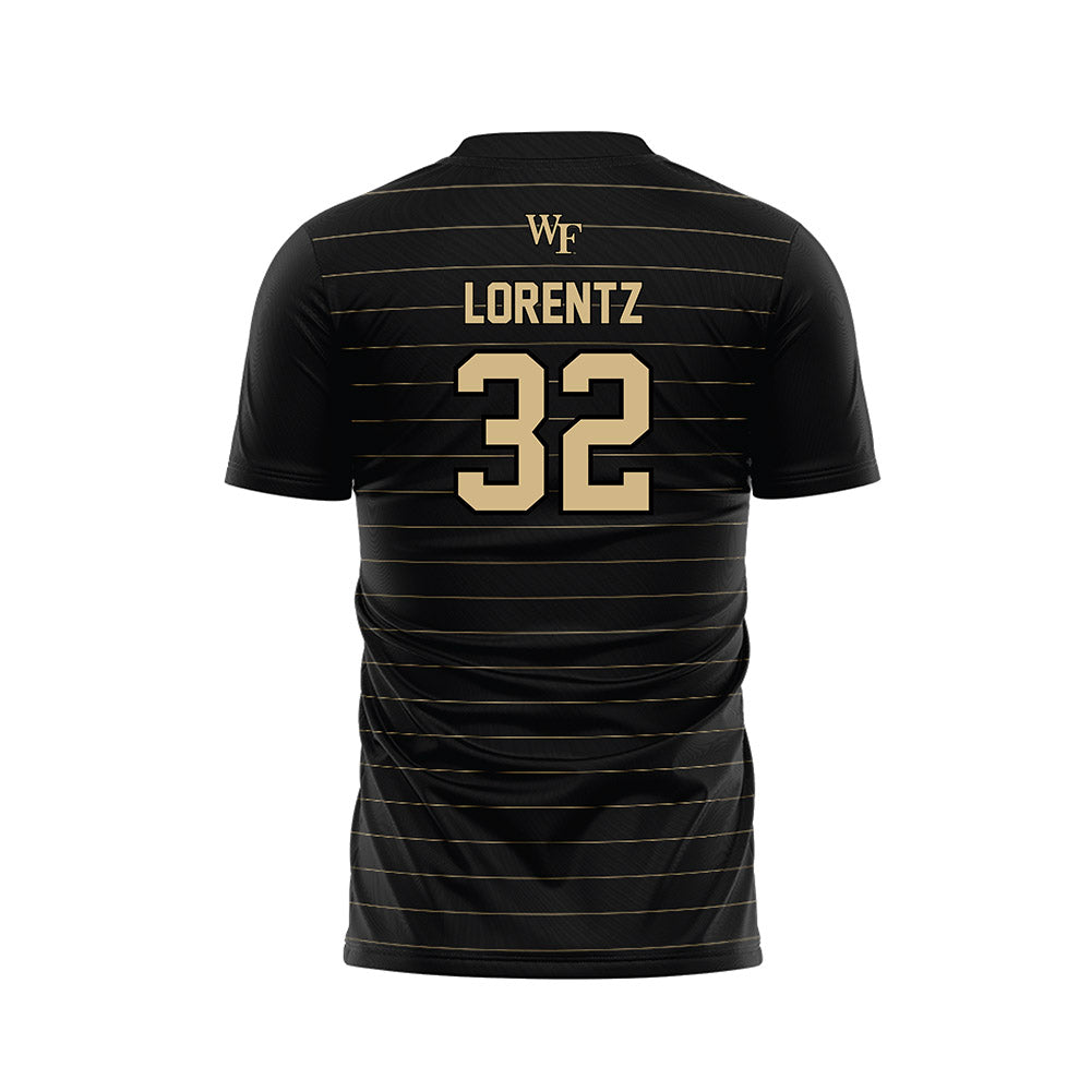 Wake Forest - NCAA Men's Soccer : Tate Lorentz - Black Soccer Jersey-1