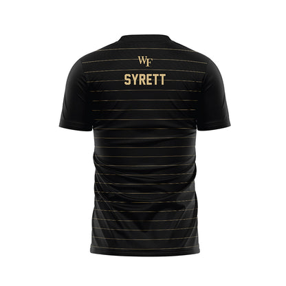 Wake Forest - NCAA Men's Soccer : Graham Syrett - Black Soccer Jersey-1