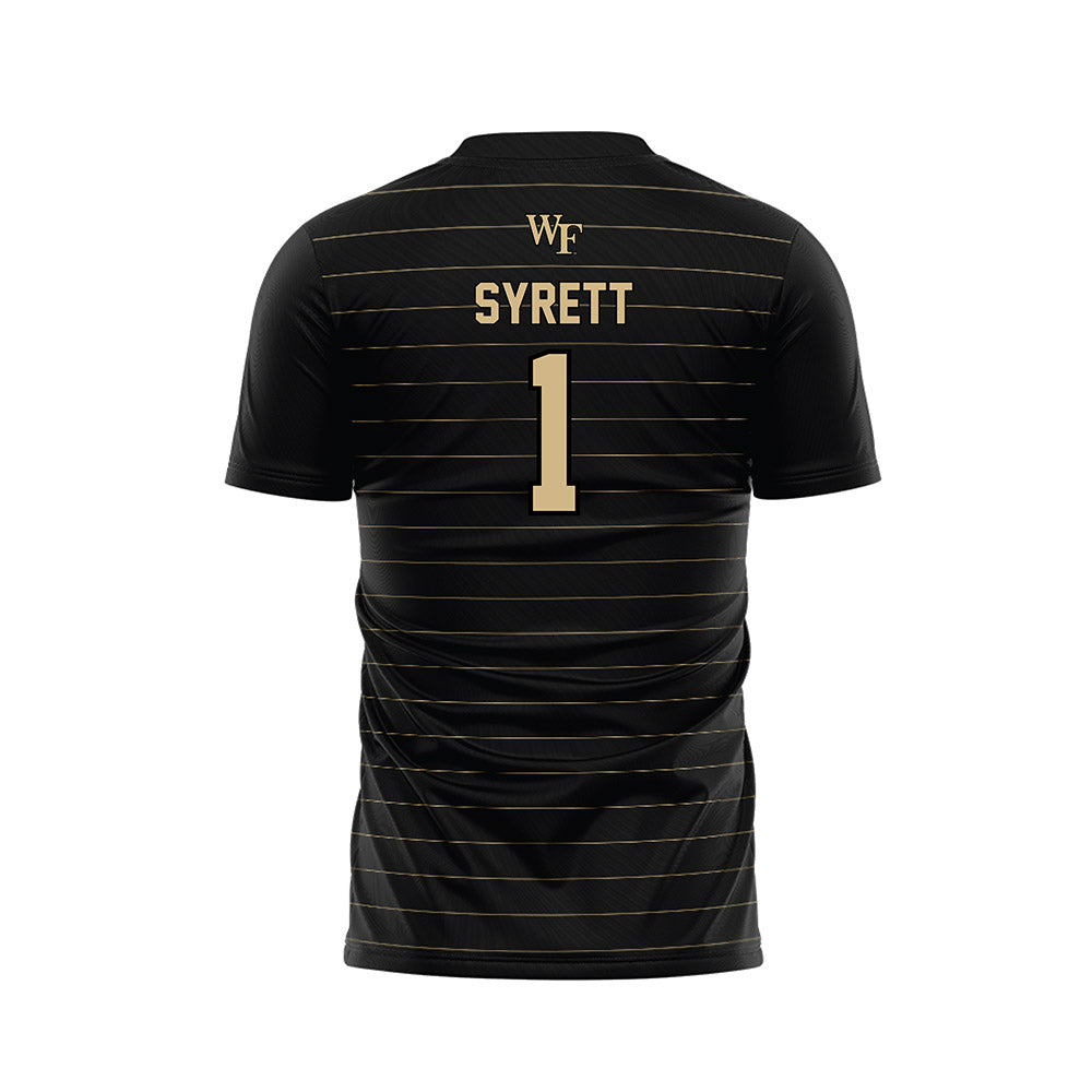 Wake Forest - NCAA Men's Soccer : Quinn Syrett - Black Soccer Jersey-1