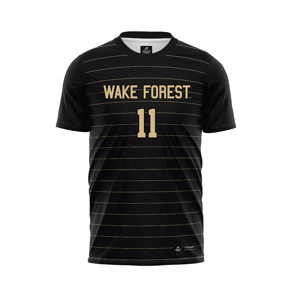 Wake Forest - NCAA Men's Soccer : Marcos Miranda Iniesta - Black Soccer Jersey-0