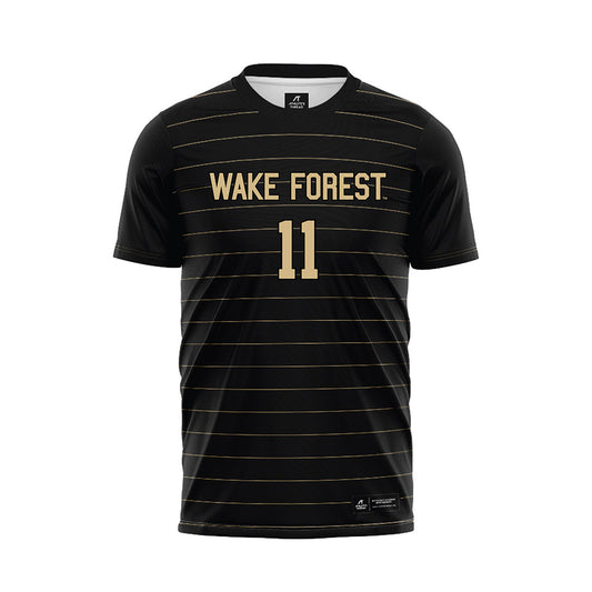 Wake Forest - NCAA Men's Soccer : Marcos Miranda Iniesta - Black Soccer Jersey-0