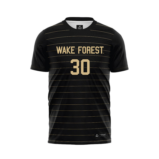 Wake Forest - NCAA Men's Soccer : Owen Barnett - Black Soccer Jersey-0