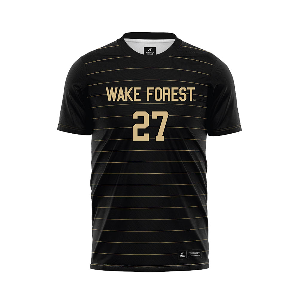 Wake Forest - NCAA Men's Soccer : Copeland Berkley - Black Soccer Jersey-0