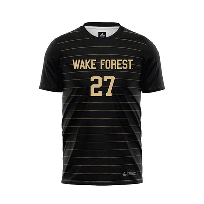 Wake Forest - NCAA Men's Soccer : Copeland Berkley - Black Soccer Jersey-0
