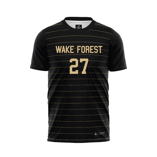 Wake Forest - NCAA Men's Soccer : Copeland Berkley - Black Soccer Jersey-0