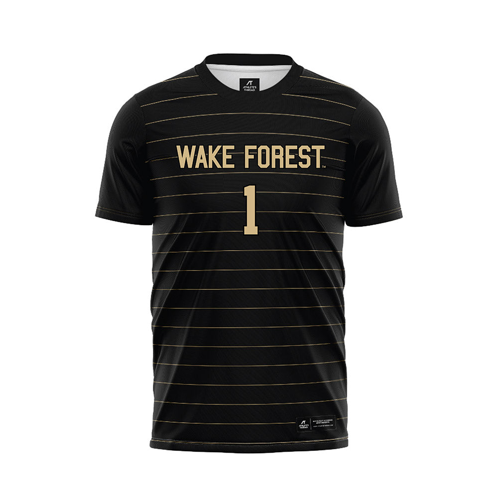 Wake Forest - NCAA Men's Soccer : Quinn Syrett - Black Soccer Jersey-0
