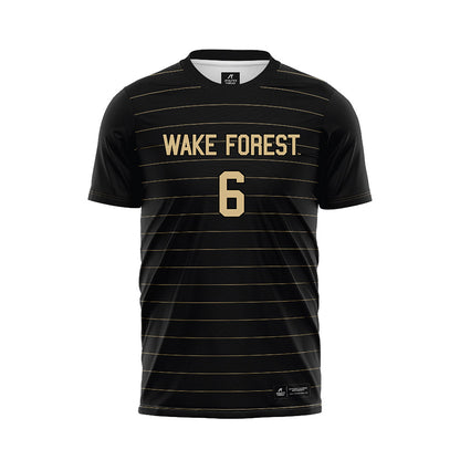 Wake Forest - NCAA Men's Soccer : Lorenze Currie - Black Soccer Jersey-0