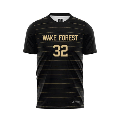Wake Forest - NCAA Men's Soccer : Tate Lorentz - Black Soccer Jersey-0