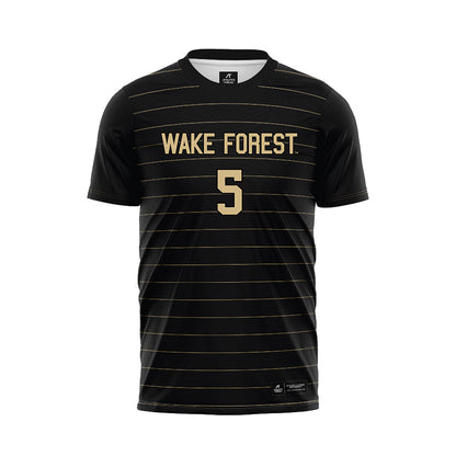Wake Forest - NCAA Men's Soccer : Daniel Krueger - Black Soccer Jersey-0