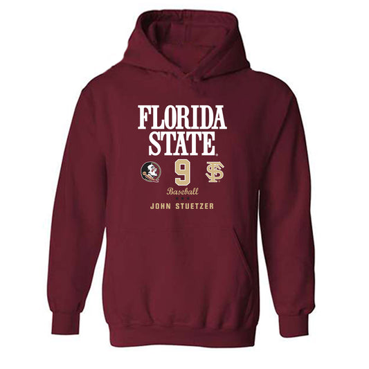 FSU - NCAA Baseball : John Stuetzer - Fashion Shersey Hooded Sweatshirt-0