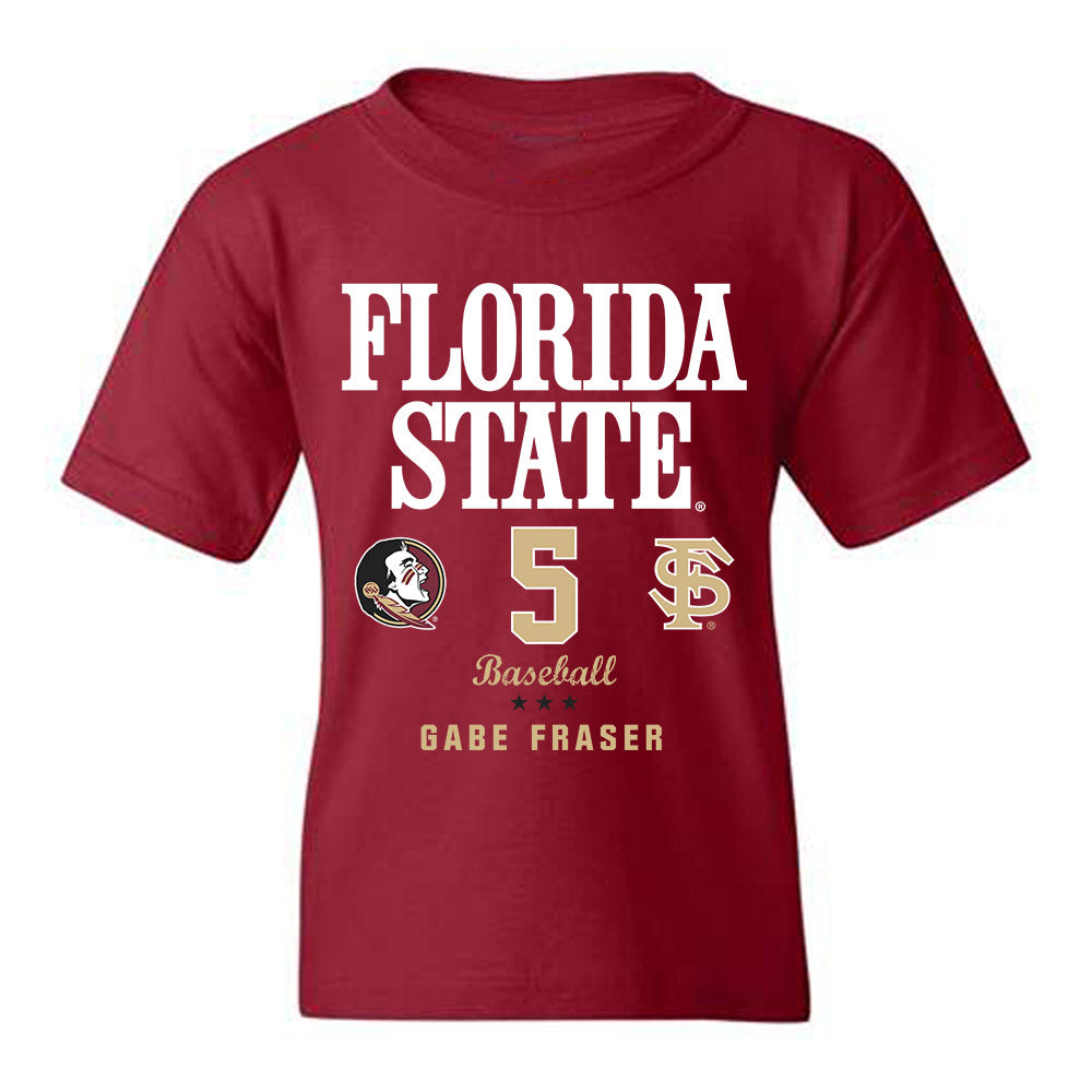FSU - NCAA Baseball : Gabe Fraser - Fashion Shersey Youth T-Shirt-0