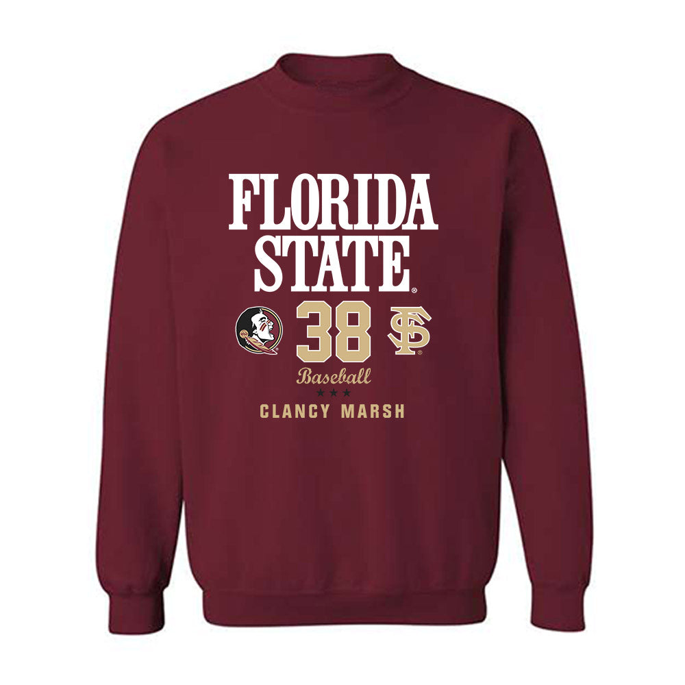 FSU - NCAA Baseball : Clancy Marsh - Fashion Shersey Crewneck Sweatshirt-0
