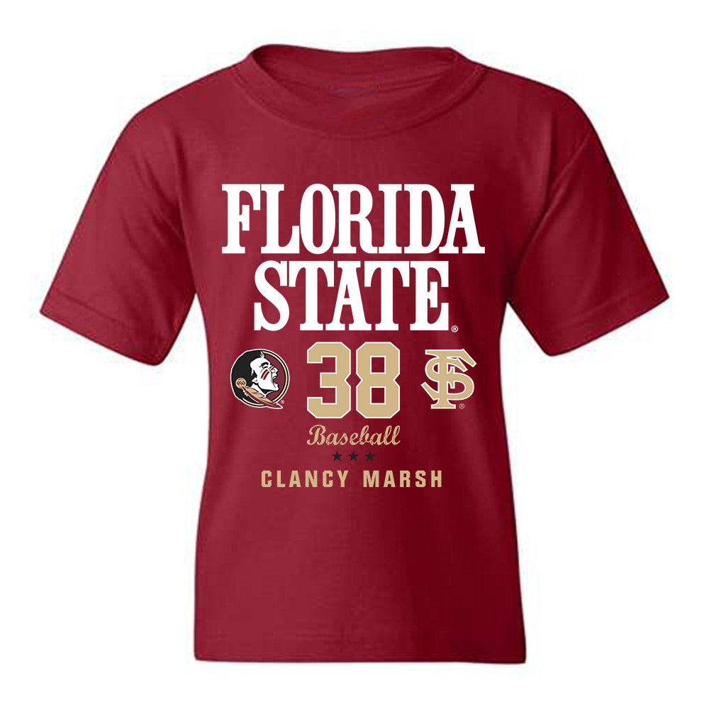 FSU - NCAA Baseball : Clancy Marsh - Fashion Shersey Youth T-Shirt-0