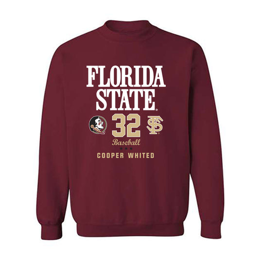 FSU - NCAA Baseball : Cooper Whited - Fashion Shersey Crewneck Sweatshirt-0