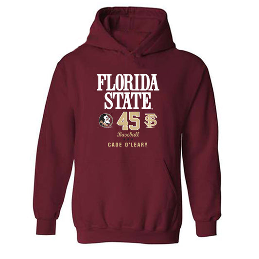 FSU - NCAA Baseball : Cade O'Leary - Fashion Shersey Hooded Sweatshirt-0